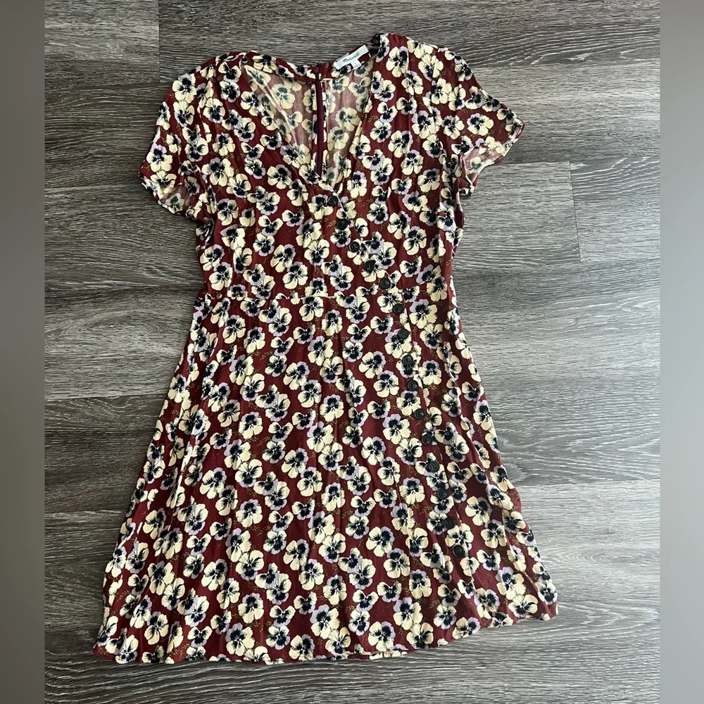 Madewell button wrap dress in viola floral - Picture 5 of 12